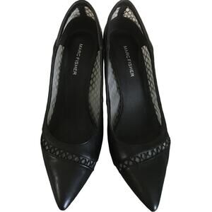 Marc Fisher Dalta 10M Black Fishnet Inspired Mesh Stiletto Heels
